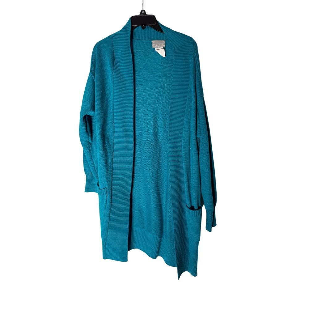 Vintage Accents Teal Women's‎ Large Cardigan Sweater